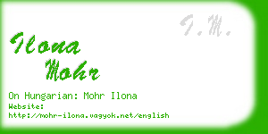 ilona mohr business card